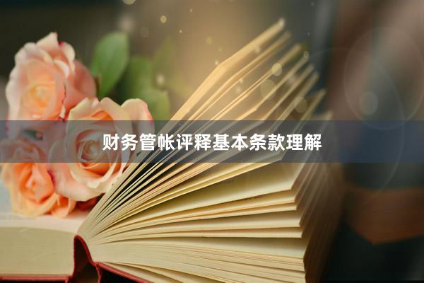 财务管帐评释基本条款理解
